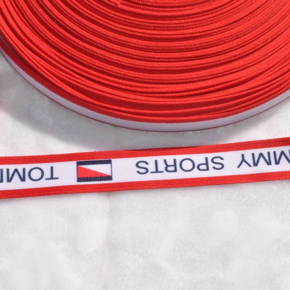 Tommy sports fabric roll trim White and red 50 Yards long by one inch wide - Picture 6 of 6